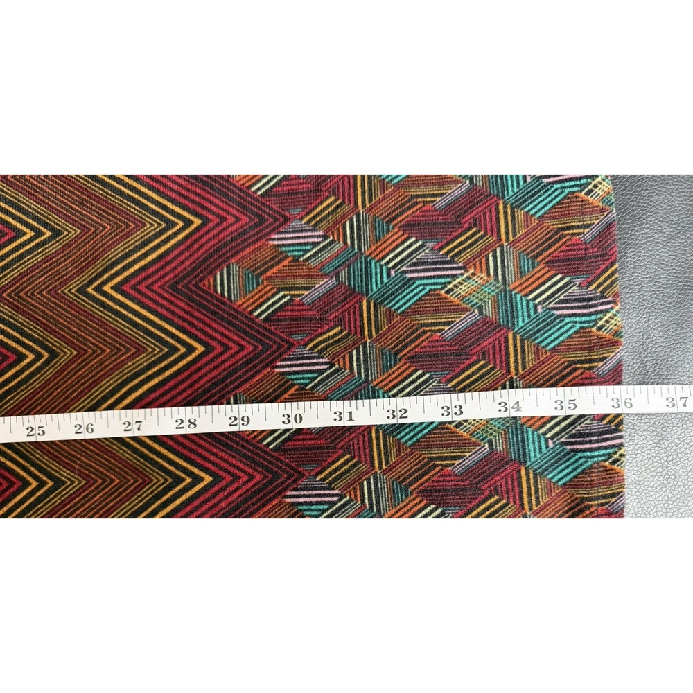 Tacera Chevron Knit Tunic Dress L Large Boho 3/4 Sleeve Gold Hardware Geometric - Picture 7 of 10